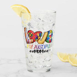 Autisme moeder liefde - kleurrijk bewustzijn glas