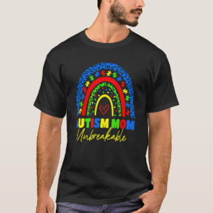 Autisme Moeder Onbreekbaar Regenboog Luipaard Vrou T-shirt