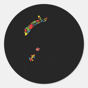 Autisme Moeder Onbreekbaar Shirt Autistisch Bewust Ronde Sticker