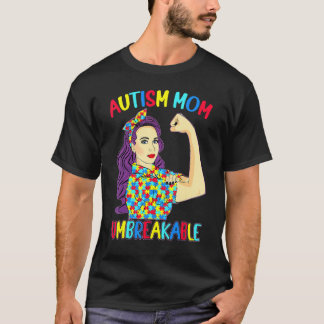 Autisme Moeder Onbreekbare Autisme Bewustzijn Vrou T-shirt