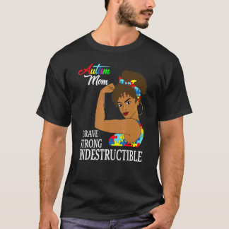 Autisme Moeder Onverwoestbaar Autistisch Puzzel Li T-shirt