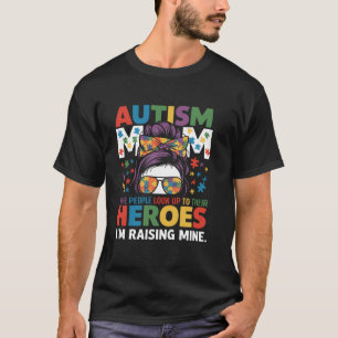 Autisme Moeder Oprecht Held Groovy Rommelige Knot T-shirt
