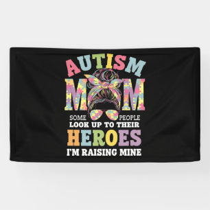 Autisme Moeder Opvoeden Held Rommelige Knot Autist Spandoek