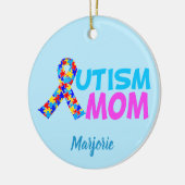 Autisme moeder Schattigee aangepaste Moederdag Keramisch Ornament (Links)