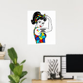 autisme moeder sterk poster (Thuiskantoor)