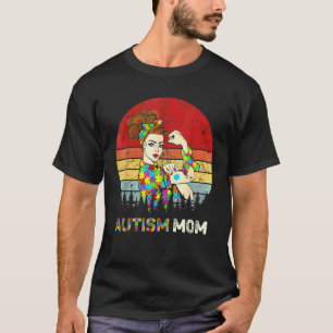 Autisme Moeder Trots Moeder Bewustzijn Maand Mama  T-shirt