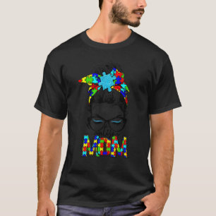 Autisme Moeder Wanordelijke Knot Zakdoek Puzzel Mo T-shirt