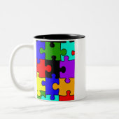 autisme mok puzzel - stuk koffie (Links)
