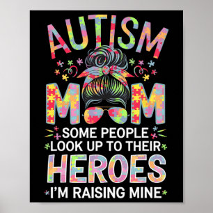 Autisme Mom Raising Hero Puzzel Stuk Art Autisme A Poster