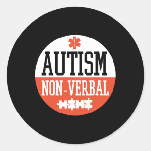 Autisme Non-verbale Autisme Bewustzijn Badge Desig Ronde Sticker
