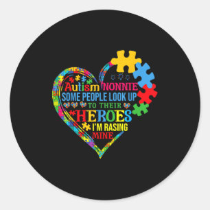 Autisme Nonnie Opvoeden Held Moederdag Autisme Non Ronde Sticker