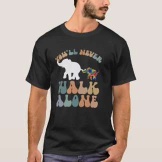 Autisme Olifant Moeder Ondersteuning Alleen Puzzel T-shirt
