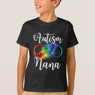 Autisme Oma Neurodiversiteit Regenboog Oneindighei T-shirt