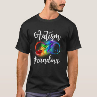 Autisme Oma Neurodiversiteit Regenboog Oneindighei T-shirt