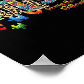 Autisme Ondersteuning Docent Vrouwen Kinder Autism Poster (Hoek)