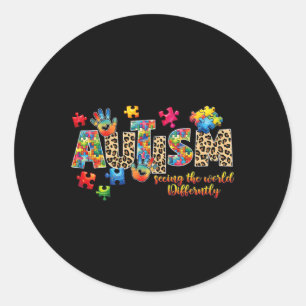 Autisme Ondersteuning Docent Vrouwen Kinder Autism Ronde Sticker