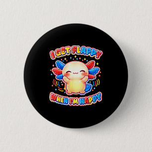 Autisme ondersteuning stimming axolotl wordt flapp ronde button 5,7 cm