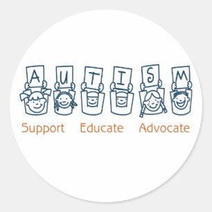 Autisme: Onderwijs Advocate ondersteunen Ronde Sticker