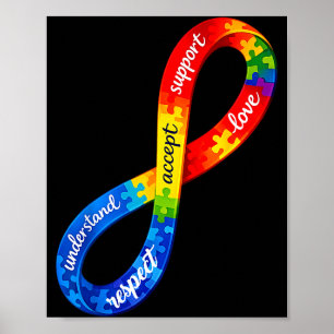 Autisme oneindigheid lint ontwerp een neurodiversi poster
