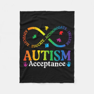 Autisme oneindigheid teken asd bewustzijn acceptat fleece deken