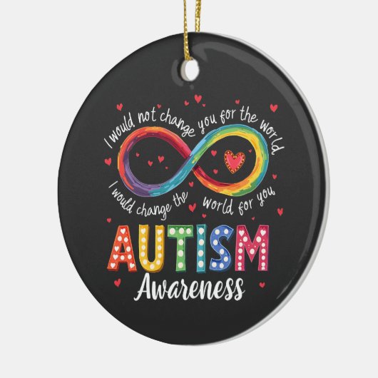 Autisme Oneindigheidssymbool Autisme Bewustzijn Ma Keramisch Ornament (Links)