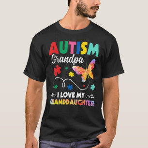 Autisme Opa Ik Hou Van Mijn Kleinzoon Vlinder T-shirt