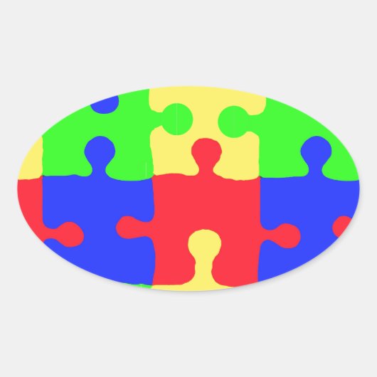 Autisme Ovale Sticker (Voorkant)