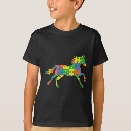 Autisme Paard Handicap Maand Handicap T-shirt (Voorkant)
