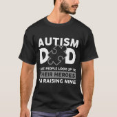 Autisme Pap Autism Awareness Puzzle Piece Autistic T-shirt (Voorkant)