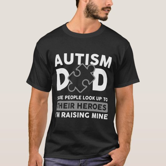 Autisme Pap Autism Awareness Puzzle Piece Autistic T-shirt (Voorkant)