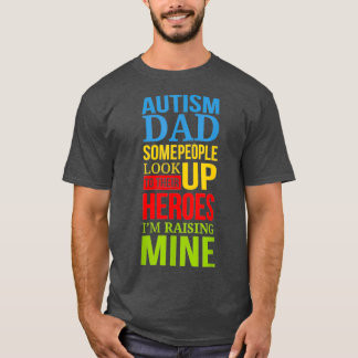 Autisme Pap Mensen kijken hun helden op en nemen m T-shirt