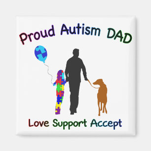 Autisme Pap met hond Magneet