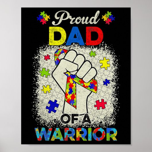 Autisme Pap van Autism Awareness Warrior Support A Poster (Voorkant)