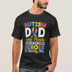 Autisme Papa Opvoeden Mijn Held Zoon Dochter Bewus T-shirt
