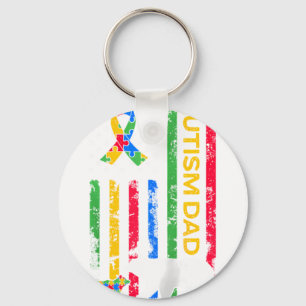 Autisme Papa Patriotisch - Usa Puzzel Lint Papa Be Sleutelhanger