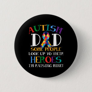 Autisme papa Puzzle Ribbon zoon is mijn Hero Autis Ronde Button 5,7 Cm