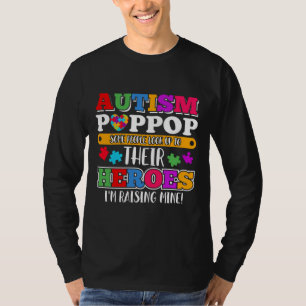Autisme papoppop mensen kijken op hun helden autis t-shirt
