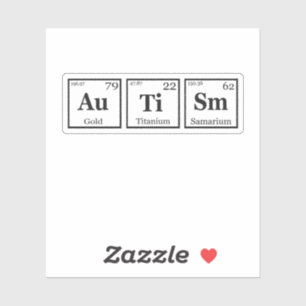 Autisme Periodic Table Element Autisme Awareness Sticker