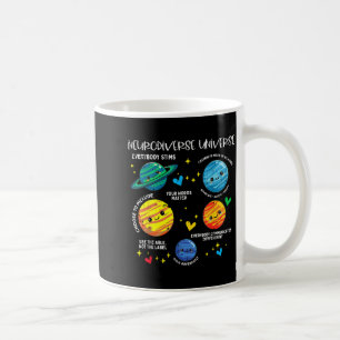 Autisme planeet neurodivers heelal bewustzijn kind koffiemok
