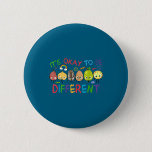 Autisme positief citaat om anders te zijn preppy ronde button 5,7 cm