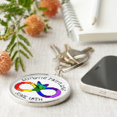 Autisme Pride Day 18 juni Button Sleutelhanger (Zijkant)