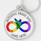 Autisme Pride Day 18 juni Button Sleutelhanger (Voorkant)