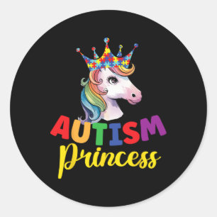 Autisme Prinses Schattig Eenhoorn Dochter Meisje A Ronde Sticker