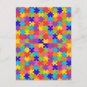 autisme puzzel briefkaart