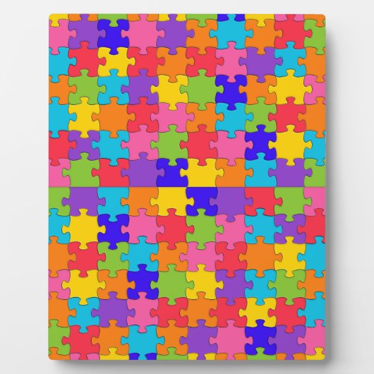 autisme puzzel fotoplaat (Voorkant)