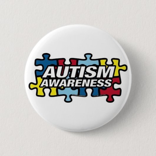 autisme-puzzel-magneet ronde button 5,7 cm (Voorkant)