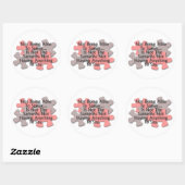 "Autisme puzzel: niet spreken" Ronde Sticker (Vel)