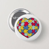 Autisme puzzel ronde button 5,7 cm (Voorkant /achterkant)