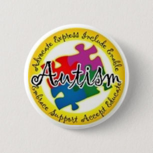 autisme puzzel ronde button 5,7 cm