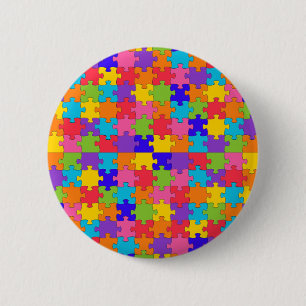 autisme puzzel ronde button 5,7 cm